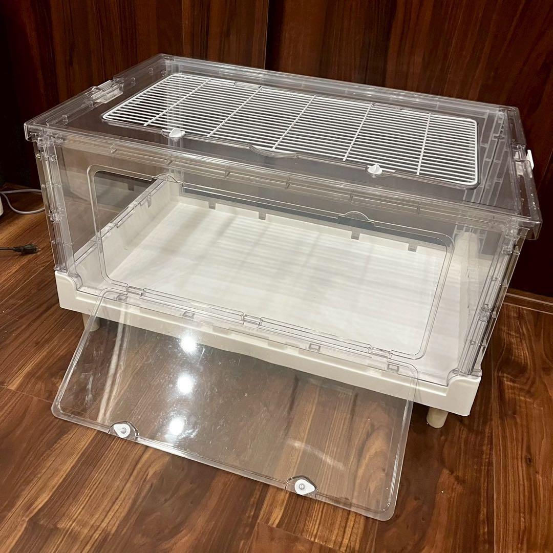折り畳み式アクリル透明ケージ 小動物　大型　小動物ケージ　アクリルケージ