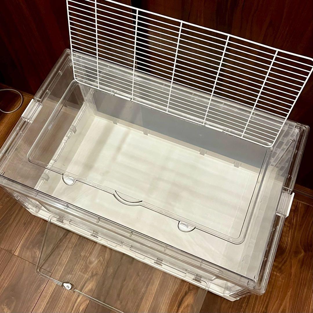 折り畳み式アクリル透明ケージ 小動物　大型　小動物ケージ　アクリルケージ