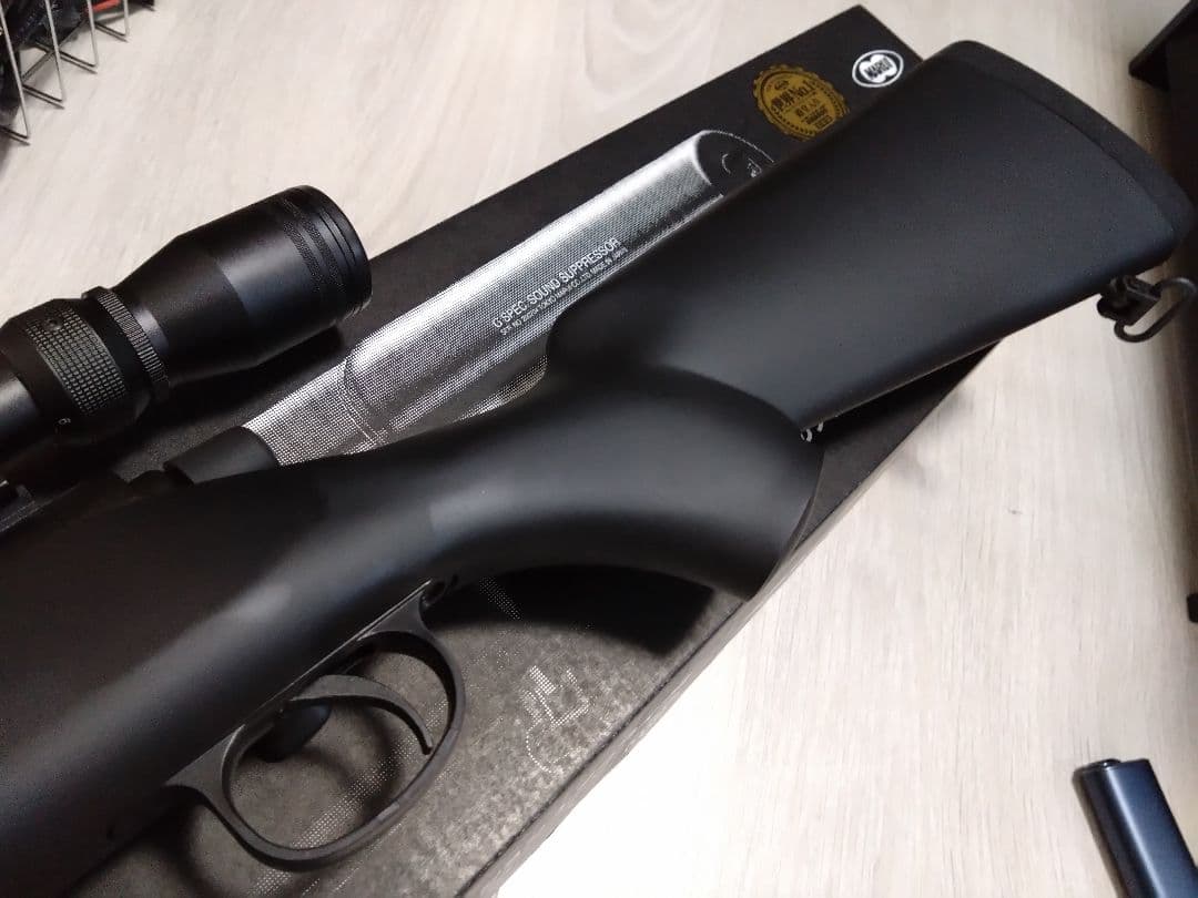 VSR-10 エアコッキングライフル Gスペックスコープ、バイポット付き