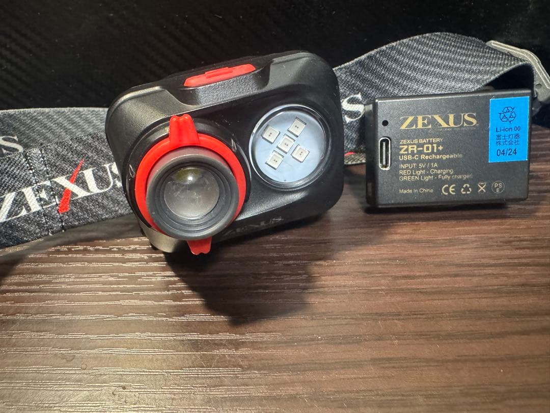 ZEXUS ヘッドライト　ZR-195 USB充電式 ZR-01+ セット