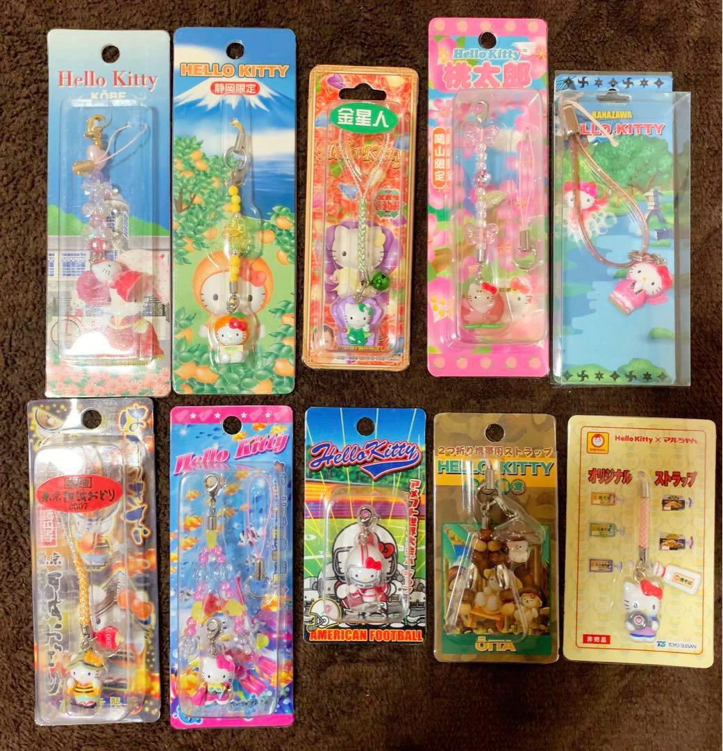 ご当地キティ　60個　根付　ロリータ/新宿キティ 栃木いちごペン等　レア多数