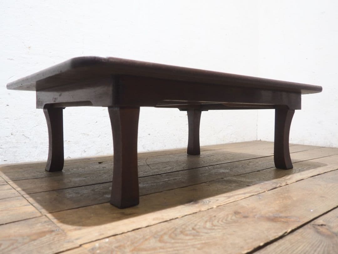 1394 折りたたみ式　大きい角ちゃぶ台　座卓　ローテーブル　古家具　レトロ