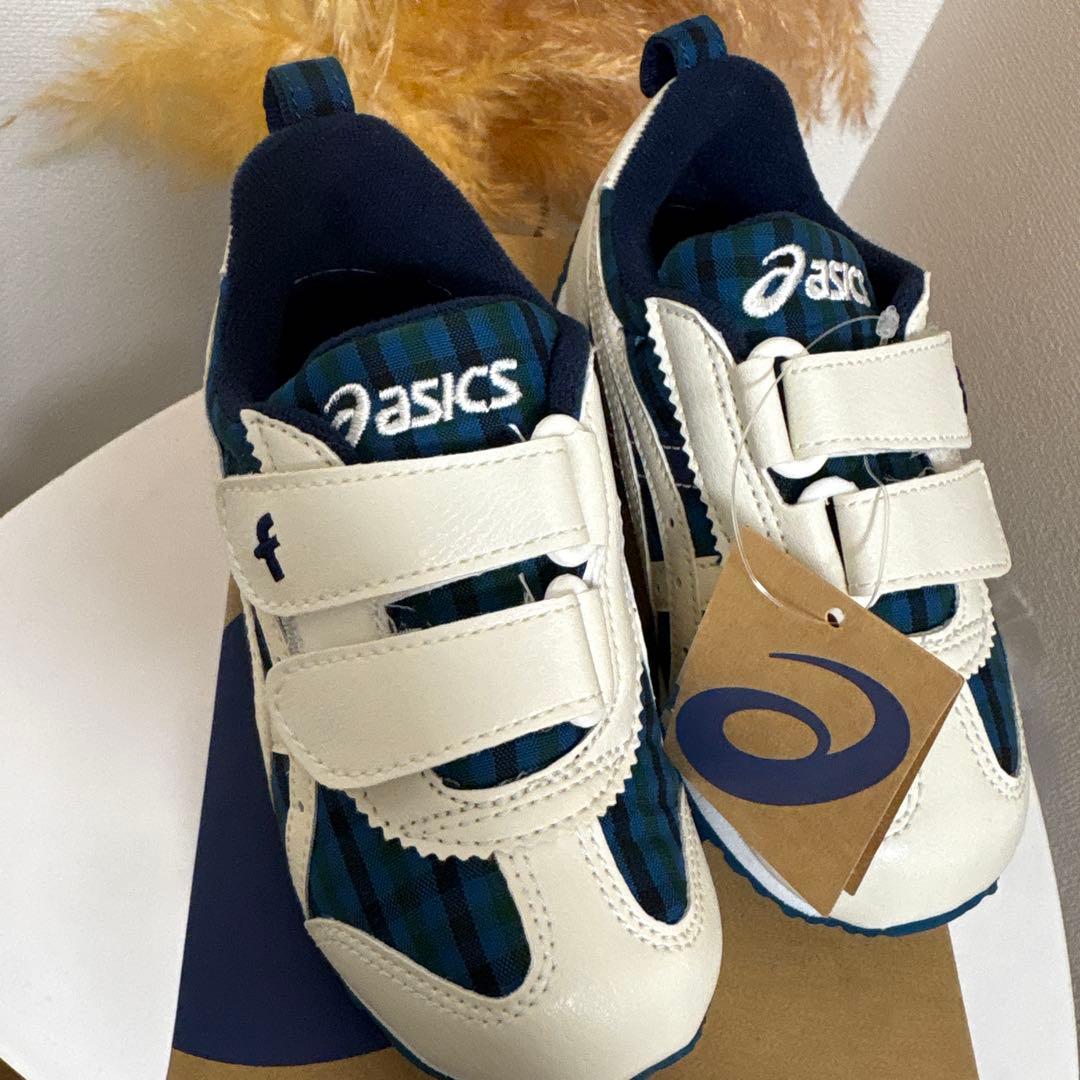 Tomoファミリアasics ネイビー/ホワイト スニーカー ベルクロ