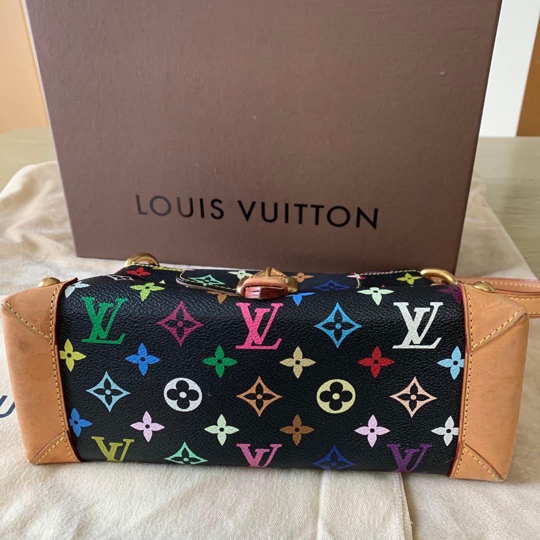 LOUIS VUITTON ブラック マルチカラー ハンドバッグ　エライザ