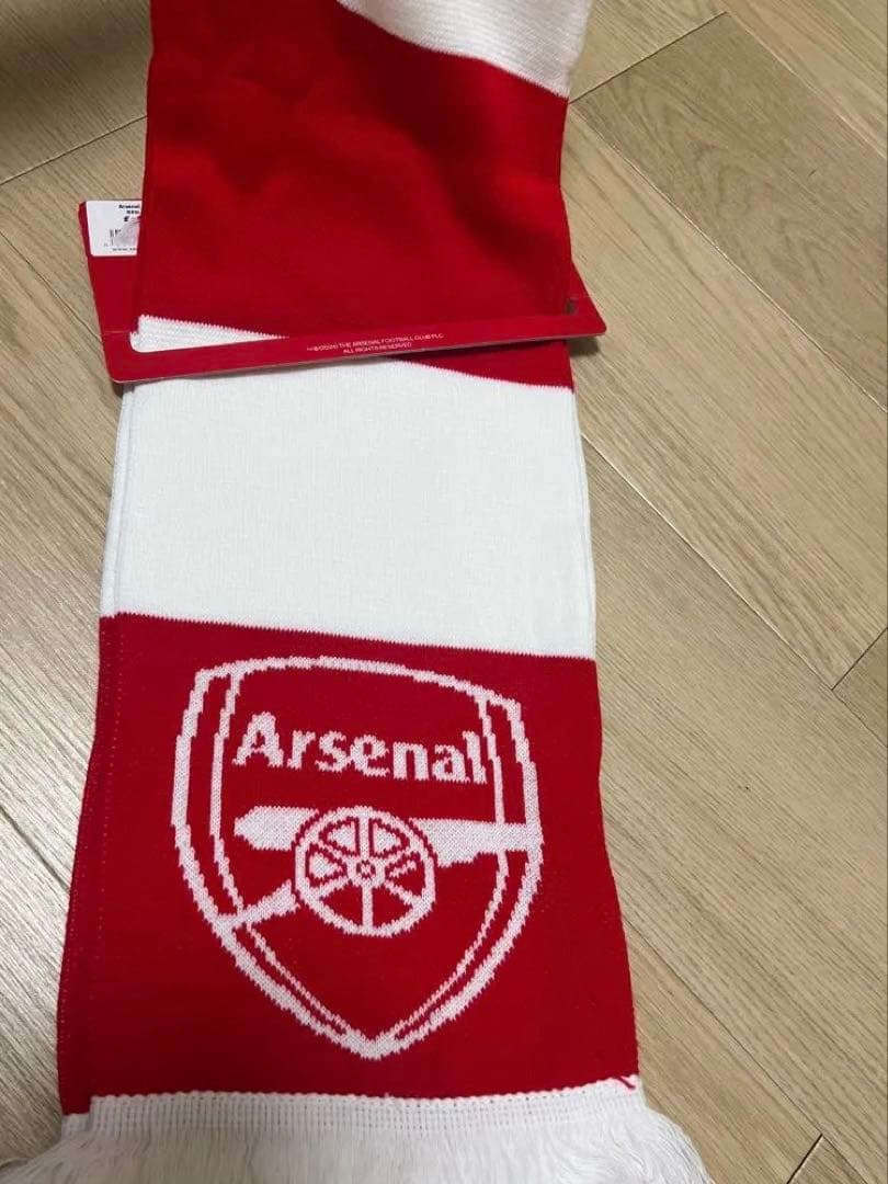 新品‼︎アーセナルFC ロゴ入りスカーフ 赤白