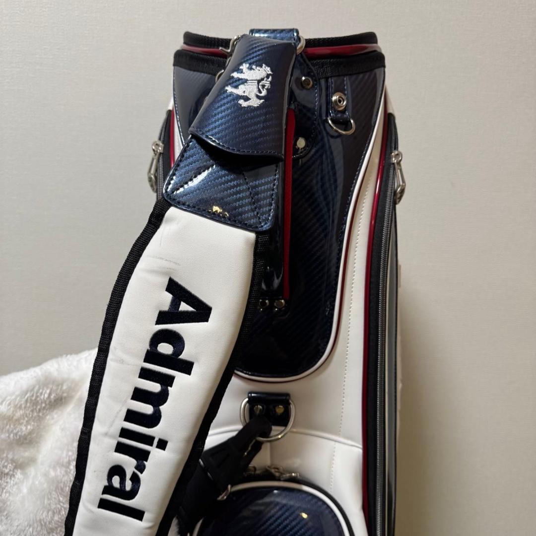 良品 Admiral アドミラル キャディバッグ 9型 トリコロール