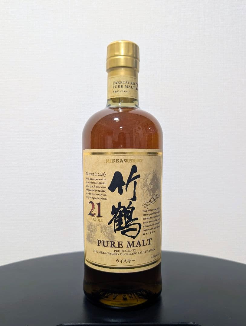 ​【未開栓・旧ラベル】ニッカ 竹鶴 21年 ピュアモルト 700ml 箱付き