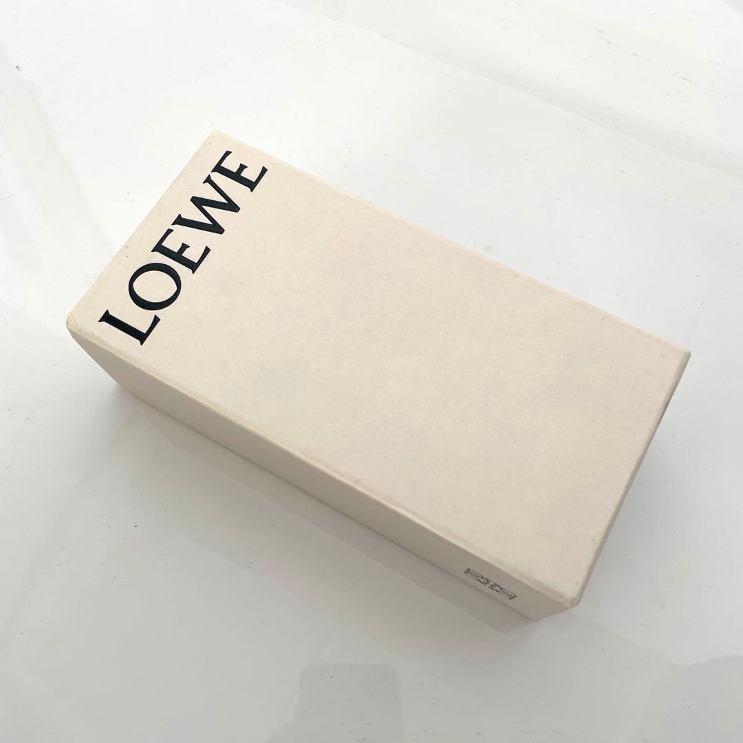 【美品】LOEWE ロエベ レザー ストラップ キーホルダー ブラック 本革