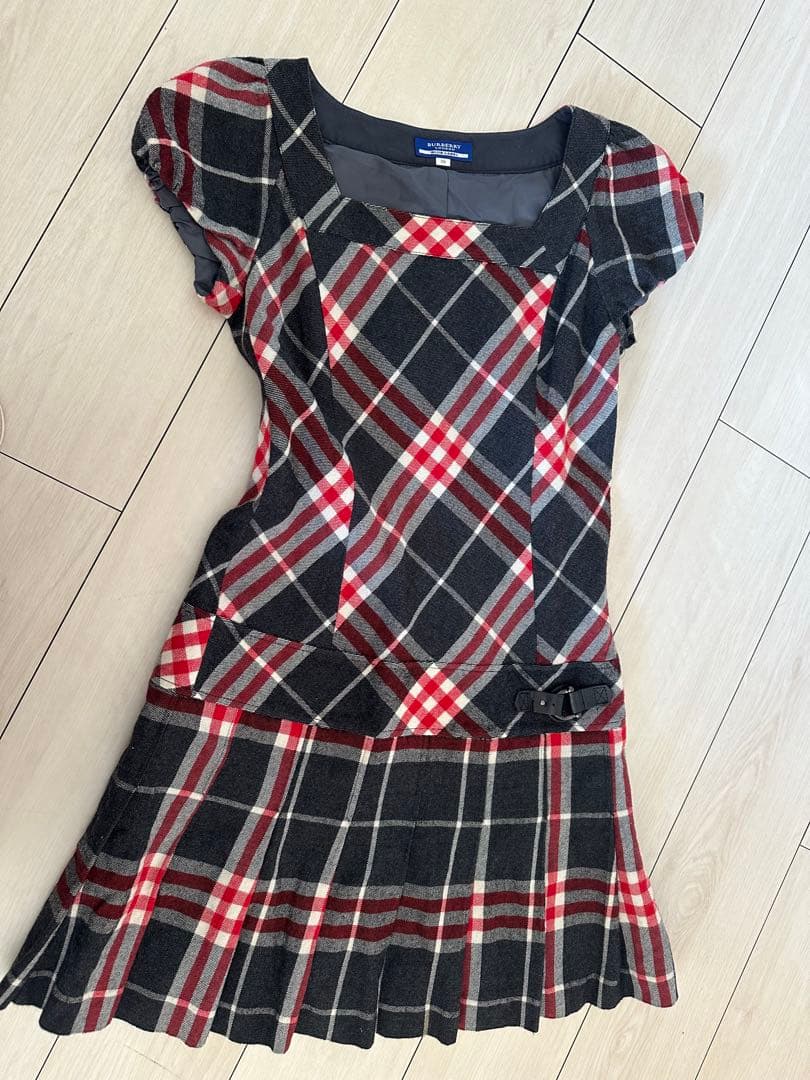 BURBERRY チェック柄 半袖ミニワンピース S