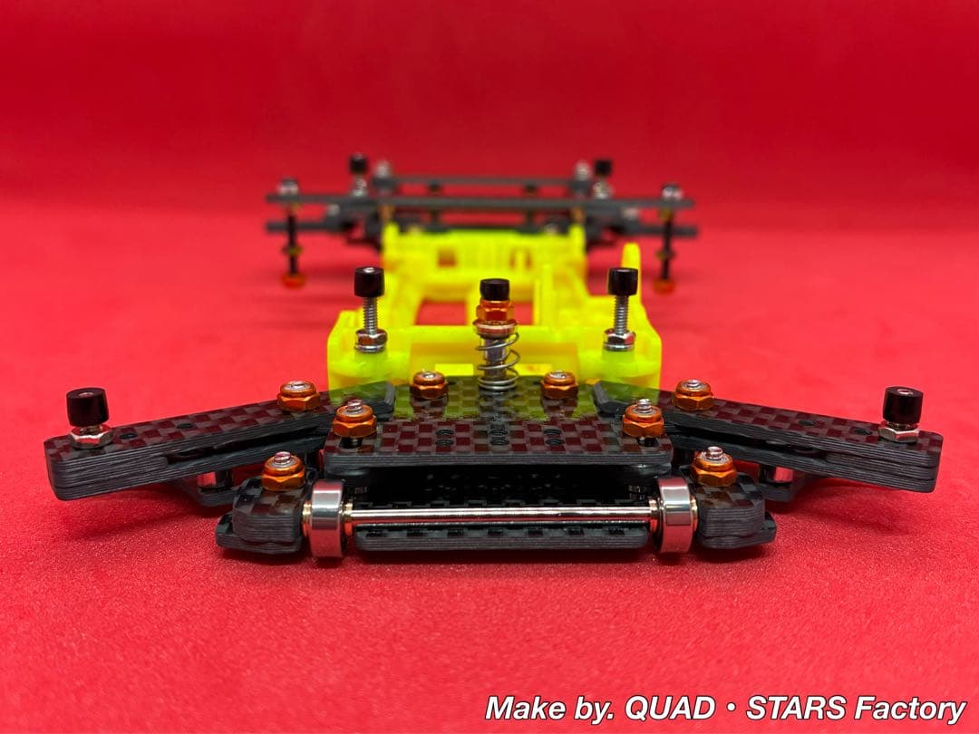 【ミニ四駆・VZ用】2軸ATピボット／段下げ＋提灯＋1軸アンカー＋リヤスキッド