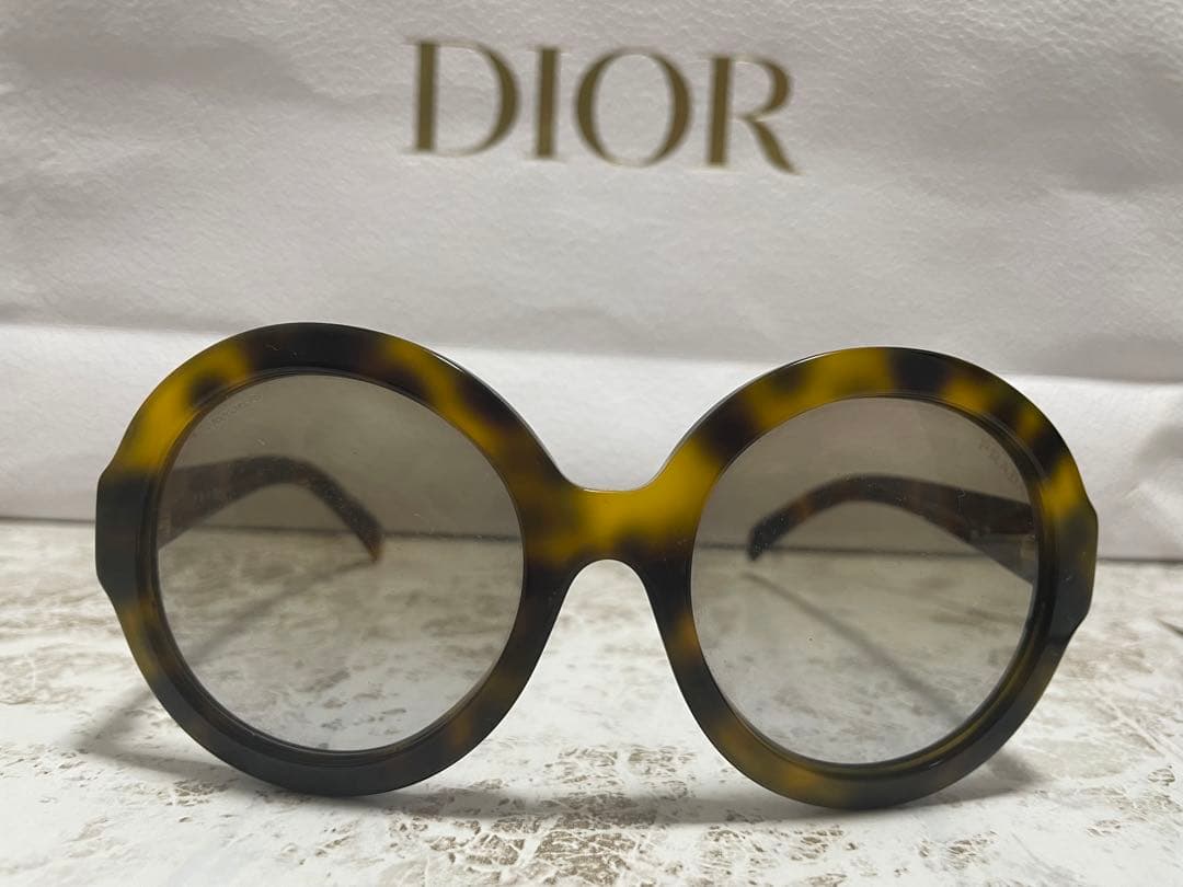 正規品　美品　プラダ　べっこう調　デカサングラス　SPR06R-F ブラウン