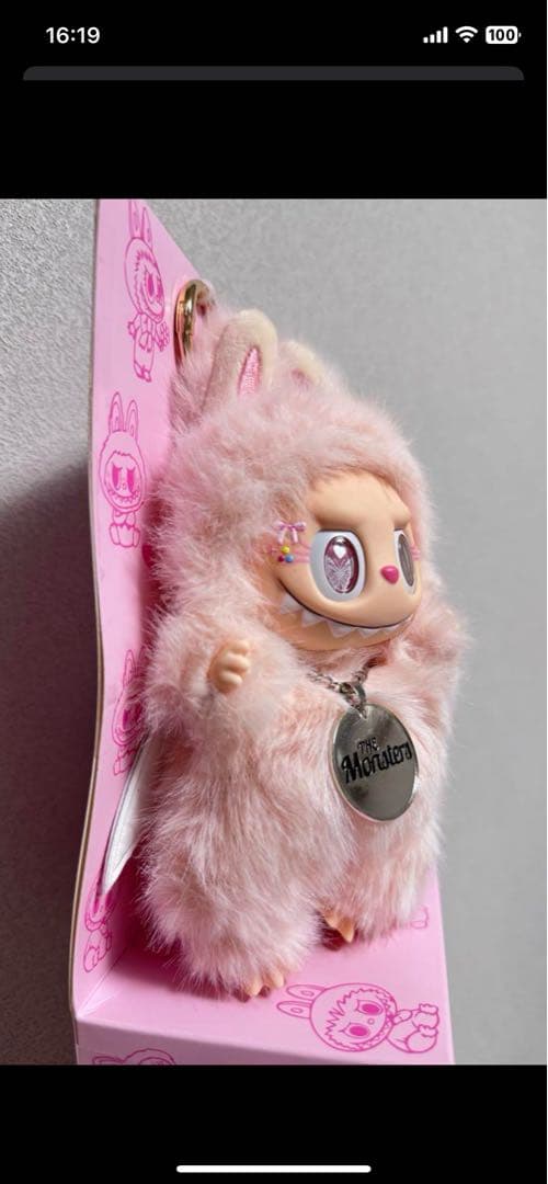 海外限定・即日発送】ZIMOMO LABUBUぬいぐるみ　ピンクデビル　1点のみ