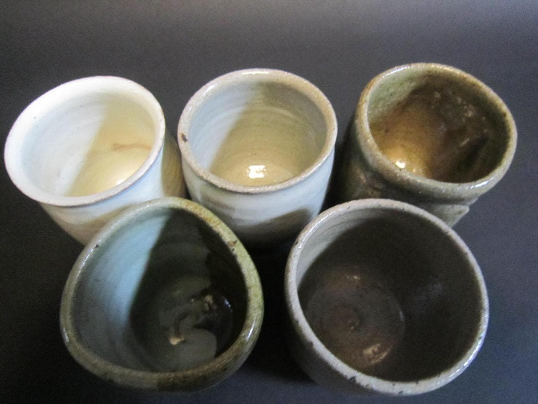 唐津焼　十三代中里太郎右衛門　　茶碗　湯呑　5個　共箱　美品