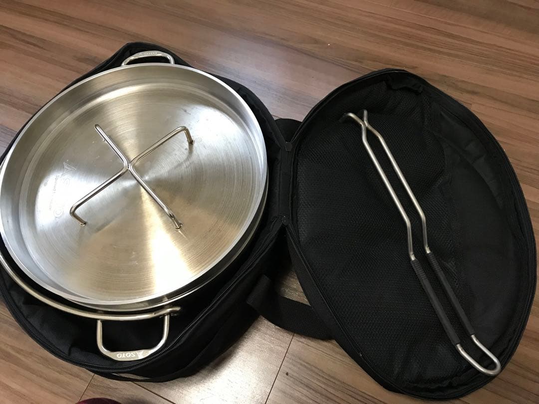 ステンレスダッチオーブン鳥の丸焼きも出来る12インチセット