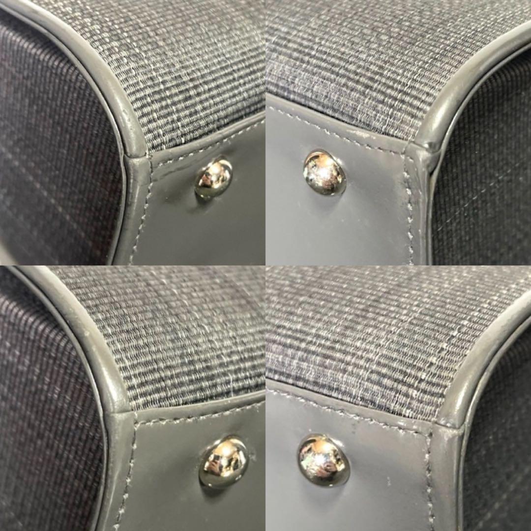 専用品COMTESSE ホースヘア×レザー グレー ハンドバッグ定価46万