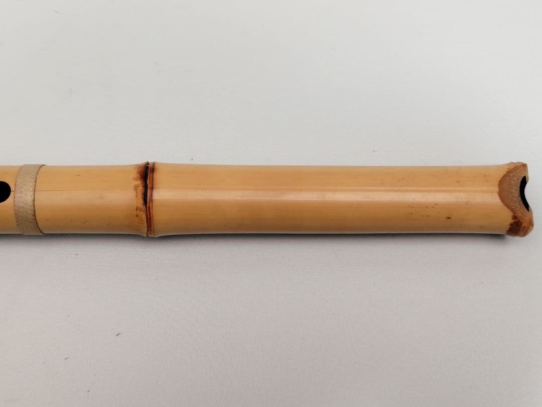 D007 和楽器 尺八 松朋 全長約54.5cm 一尺八寸管 竹製 伝統工芸品