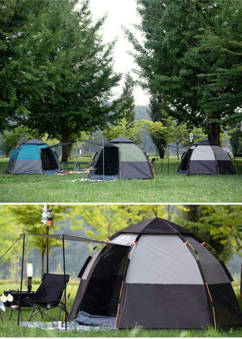 新品通気性簡単設営ワンタッチテント キャンプ アウトドア用品ファミリー