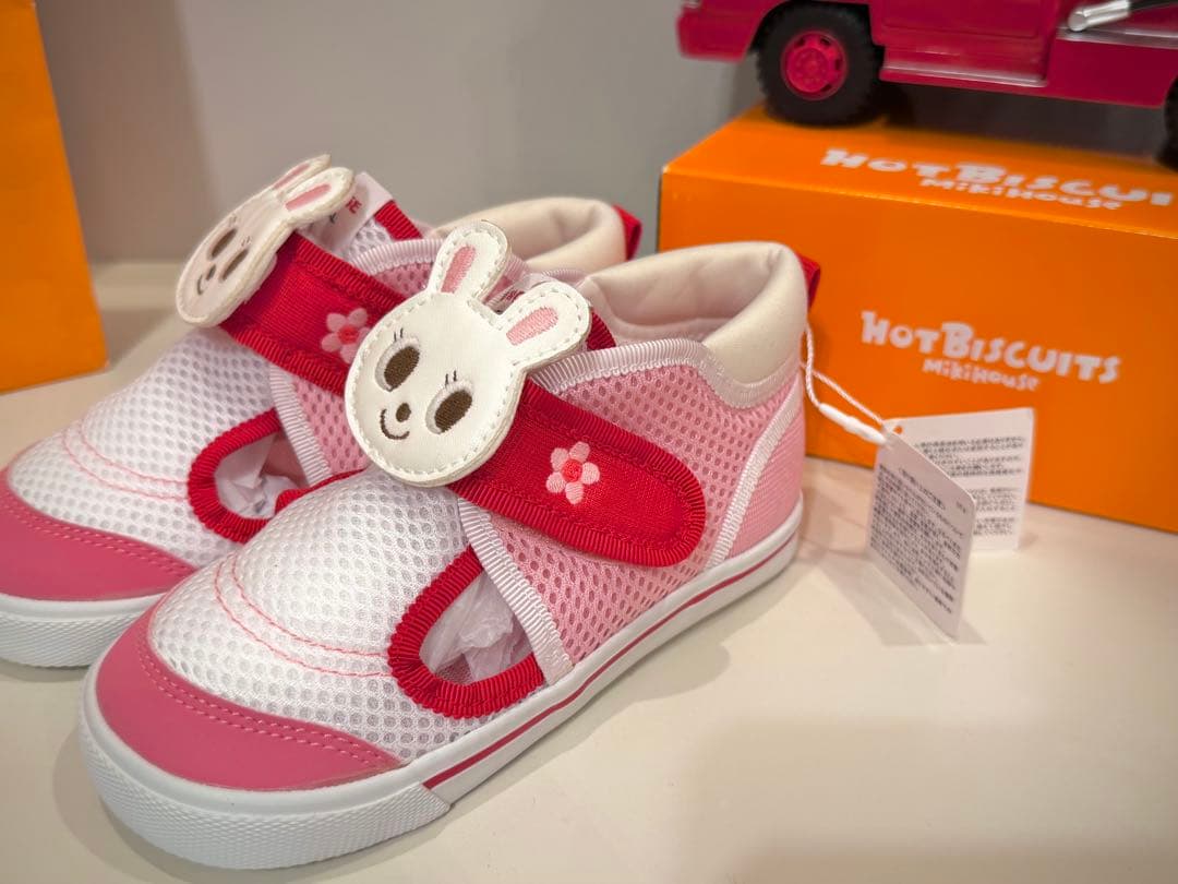 ミキハウススニーカー17HOT BISCUITSスニーカー　兎　キッズスニーカー