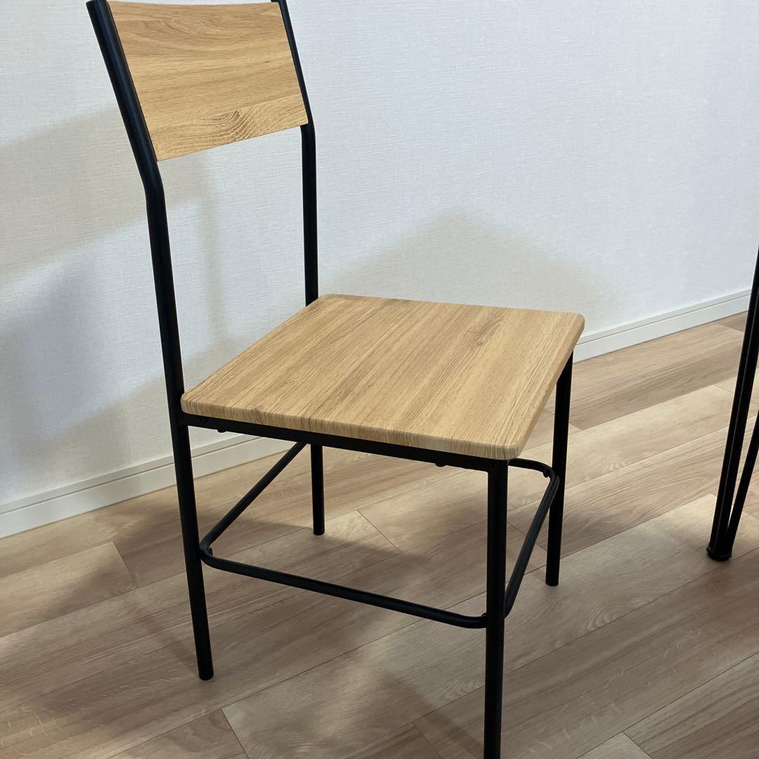 ワンルーム】コンパクト ダイニングテーブル椅子セット　2人用