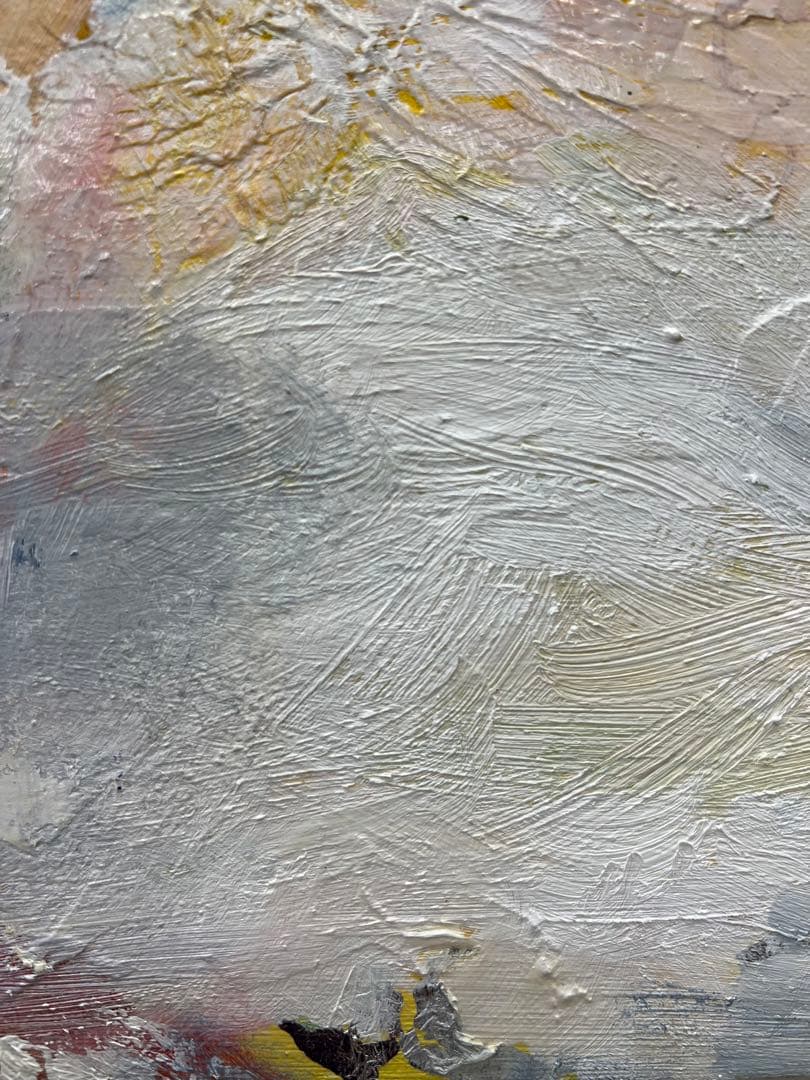 【F6号】フロランタン 油絵 oil painting 原画 白鳥 ブルー 青