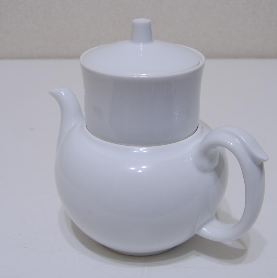 中村清六　コーヒー ポット　高麗庵　白磁　茶器　急須　水注