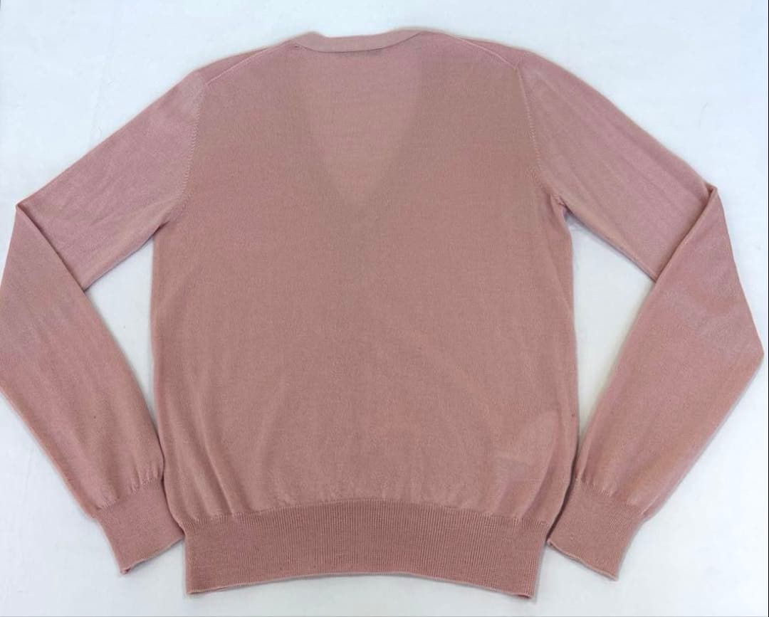 PRADAプラダ　ピンク　Vネック　ライトウエイト　カーディガン
