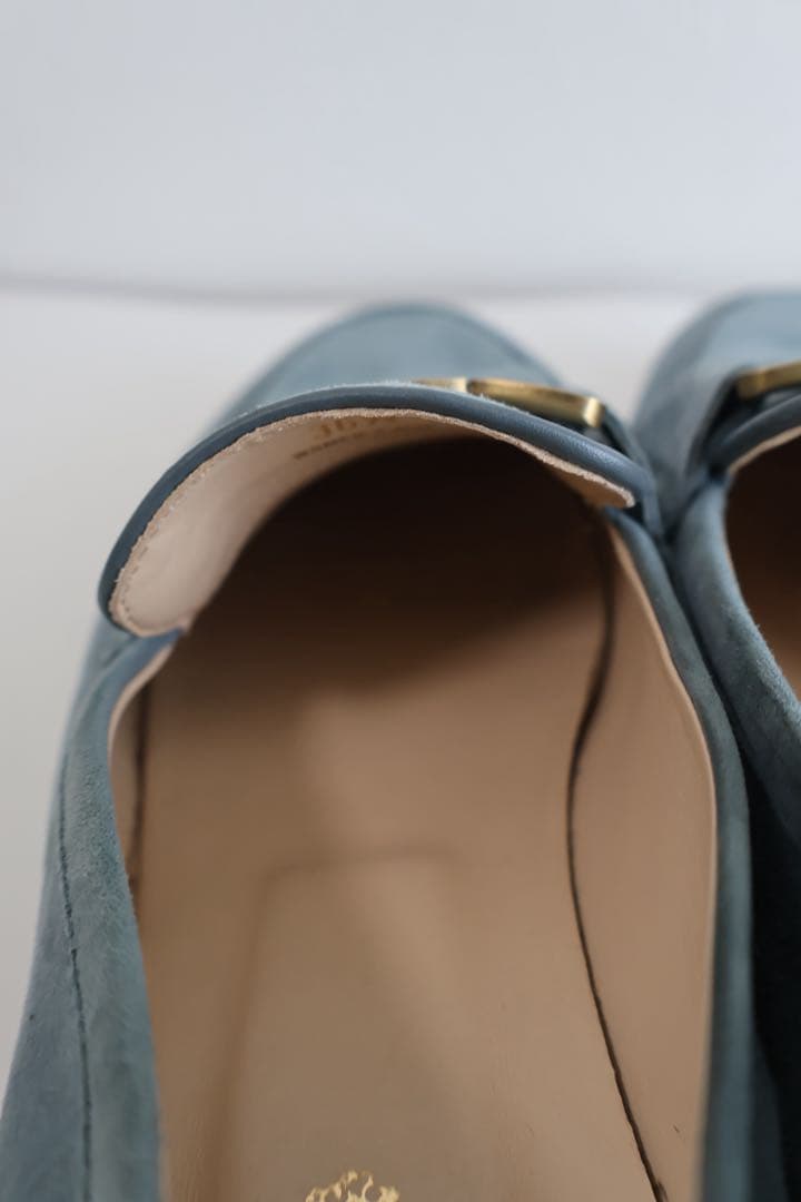 TOD'S スエード ローファー 青