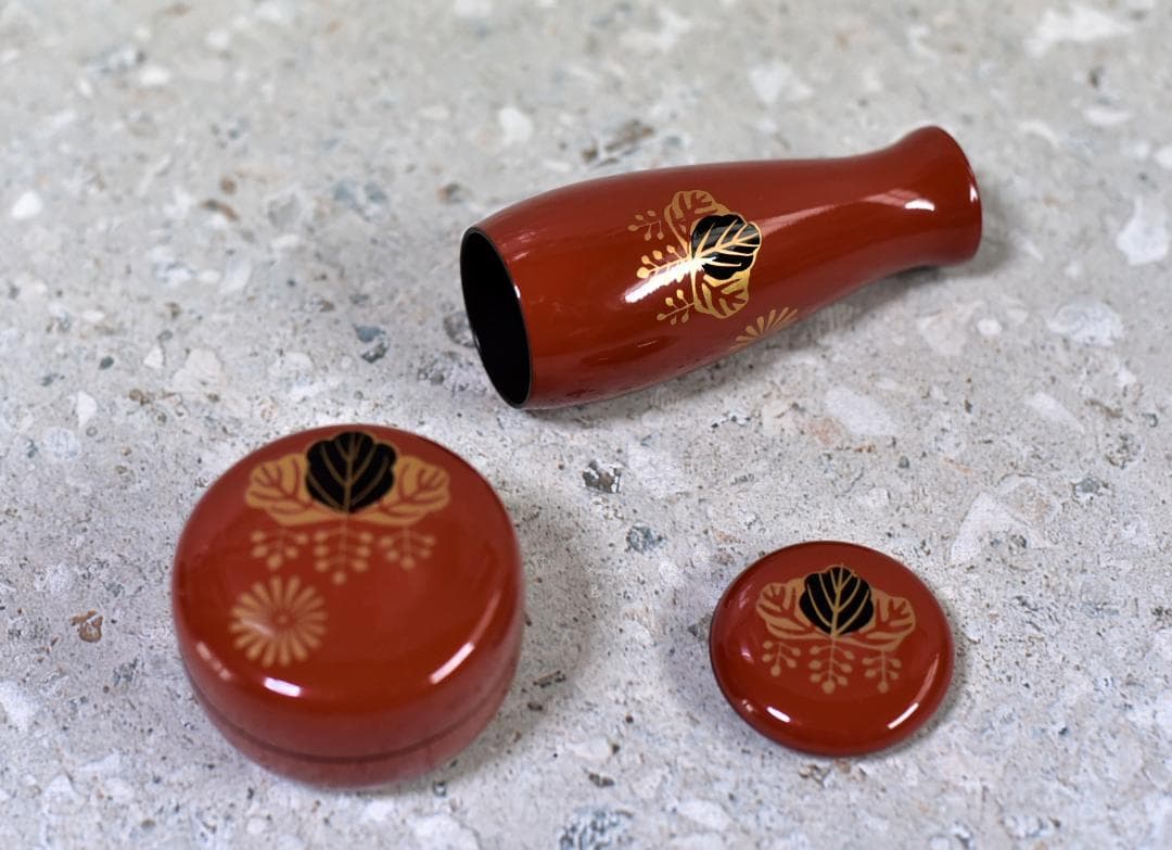 利休茶箱セット（7点）【極上品】高台寺、お稽古　紙箱　お茶道具