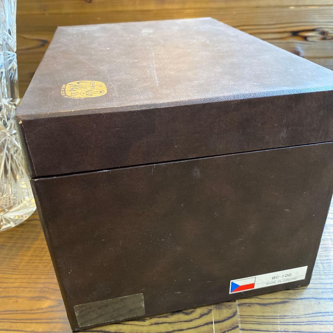 Bohemia Crystal クリスタルガラス 花瓶 高さ約26cm