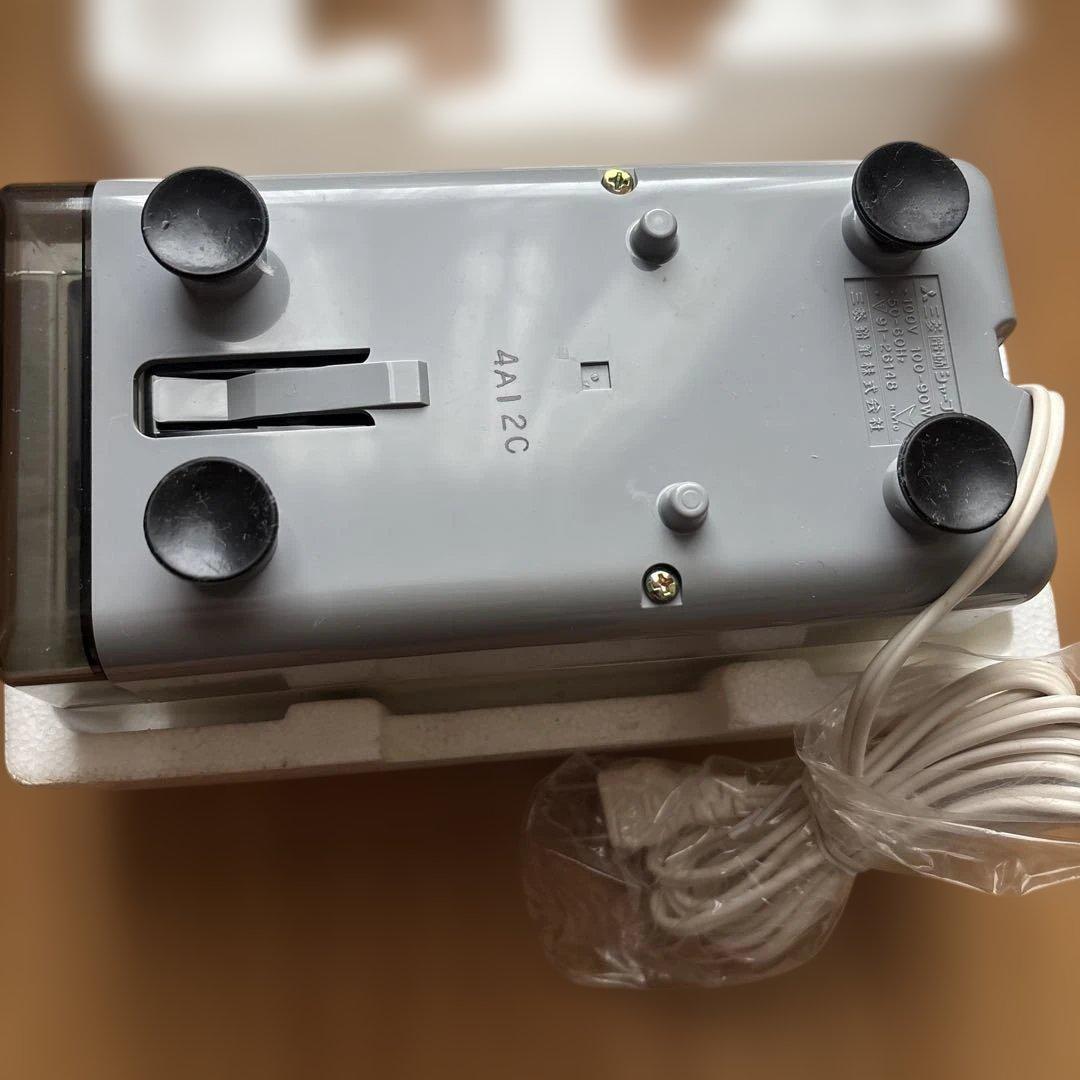 三菱電動シャープナー ES-19 鉛筆削り アイボリー 昭和レトロ