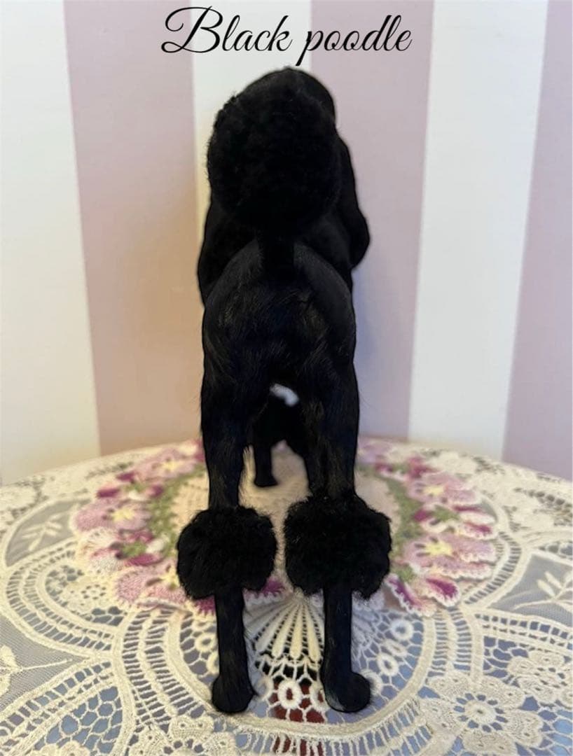 BLACK❤︎ブラックプードル★リアルな置き物❤︎