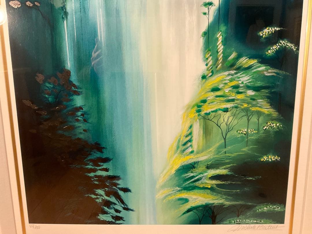 ミッシェル・バテュ「モンスーンバレー」ミックスメディア　直筆サイン・作品保証書有