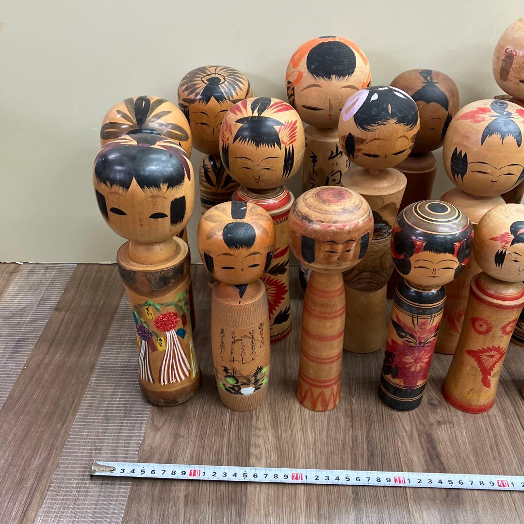 D-2 昭和レトロ 伝統こけし 創作こけし 大量 まとめ売り 16体セット 鳴子