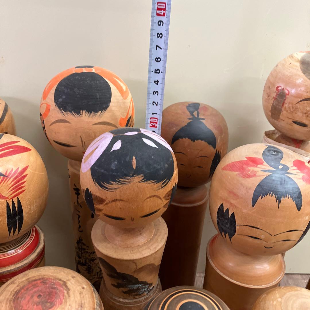D-2 昭和レトロ 伝統こけし 創作こけし 大量 まとめ売り 16体セット 鳴子