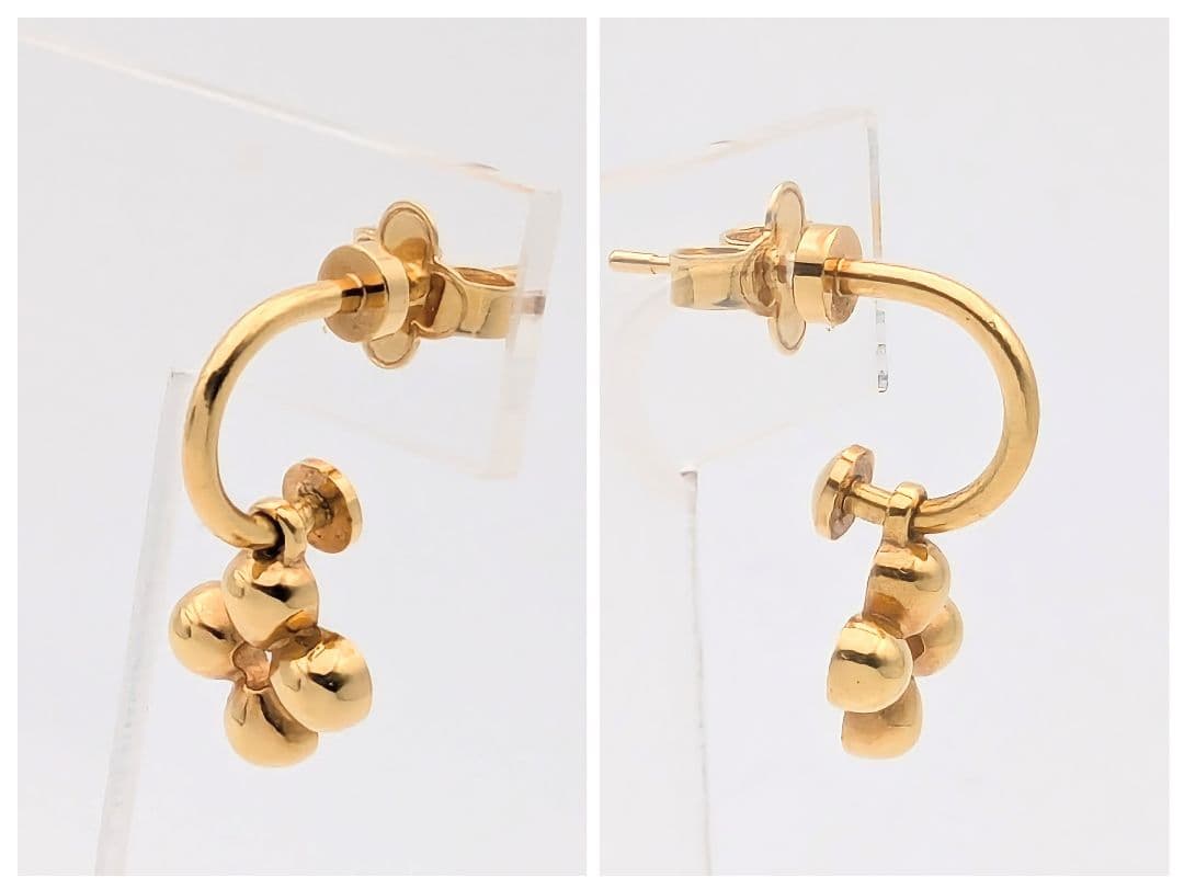 ルイヴィトン ブックルドレイユ ブルーミング フラワー 片耳 ピアス