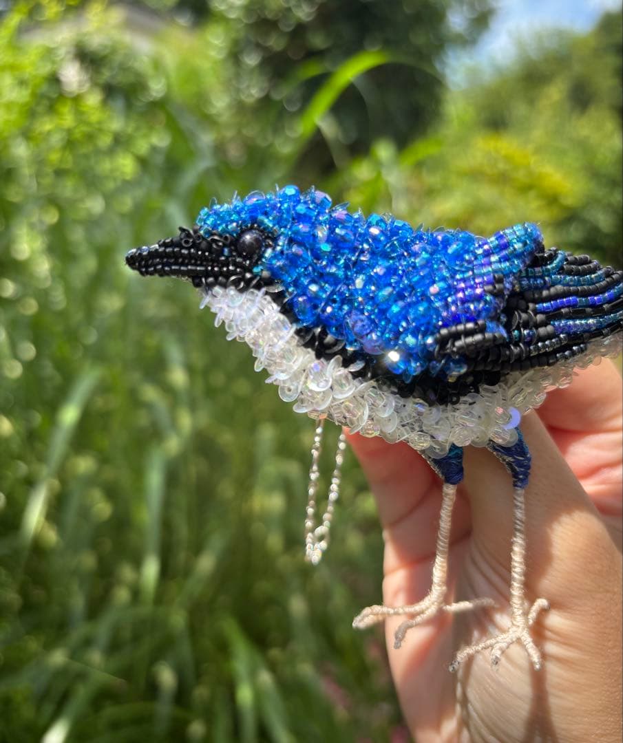 【コルリ】ビーズ刺繍ブローチバッグチャーム