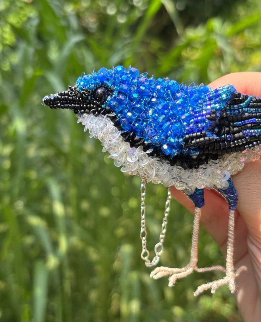 【コルリ】ビーズ刺繍ブローチバッグチャーム