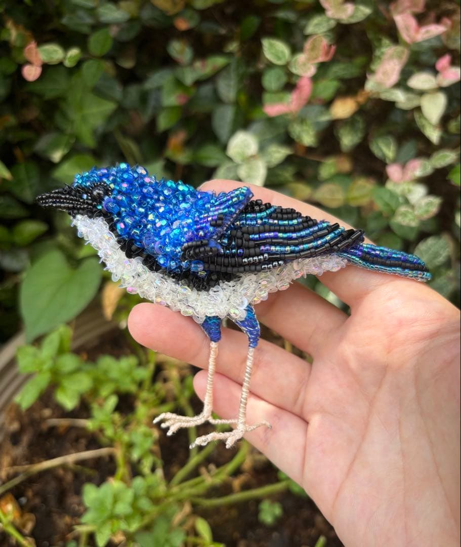 【コルリ】ビーズ刺繍ブローチバッグチャーム