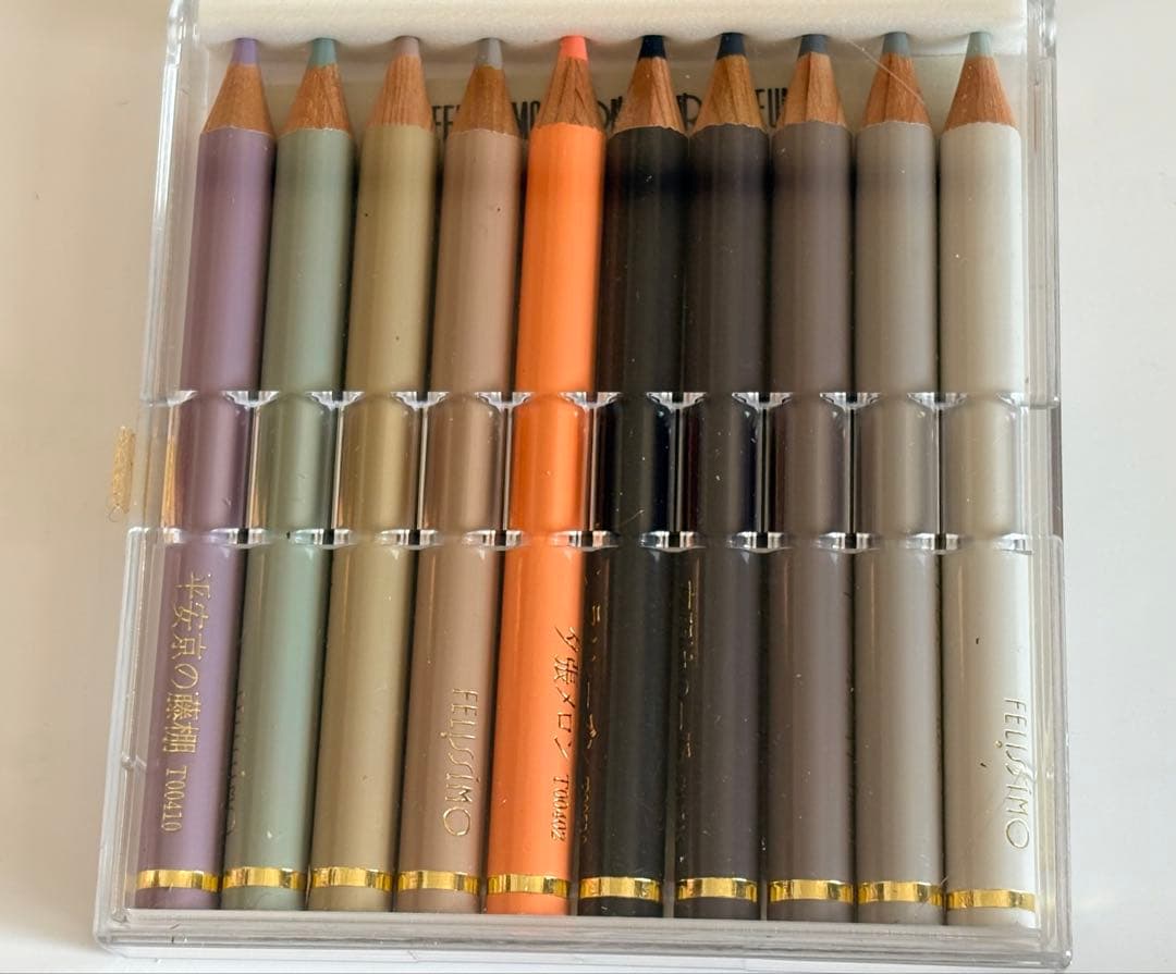 # 新品未使用 色鉛筆セット 多色 透明ケース入り
