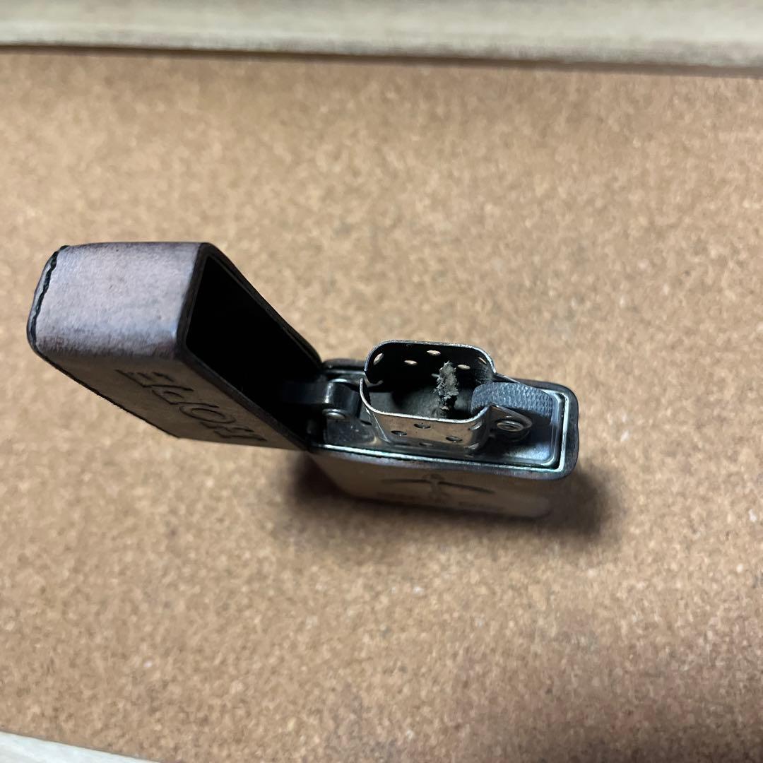 希少　HOPE ホープ　zippo 革　レザー