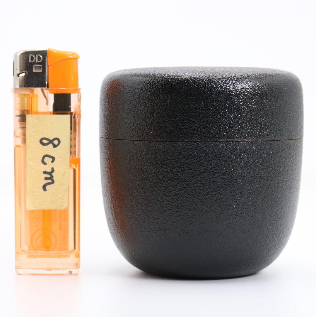 古川治樹作 乾漆 菊蒔絵 大棗 花蒔絵 茶道具 共箱　V948　N8