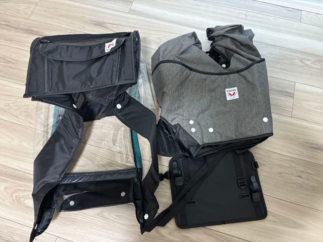 【美品】socca 後付けタイプレインカバー　自転車 チャイルドシートカバー　前