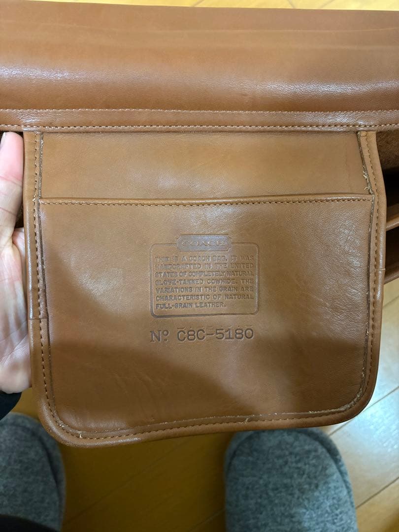 old COACHレザーブリーフケース　ブラウン