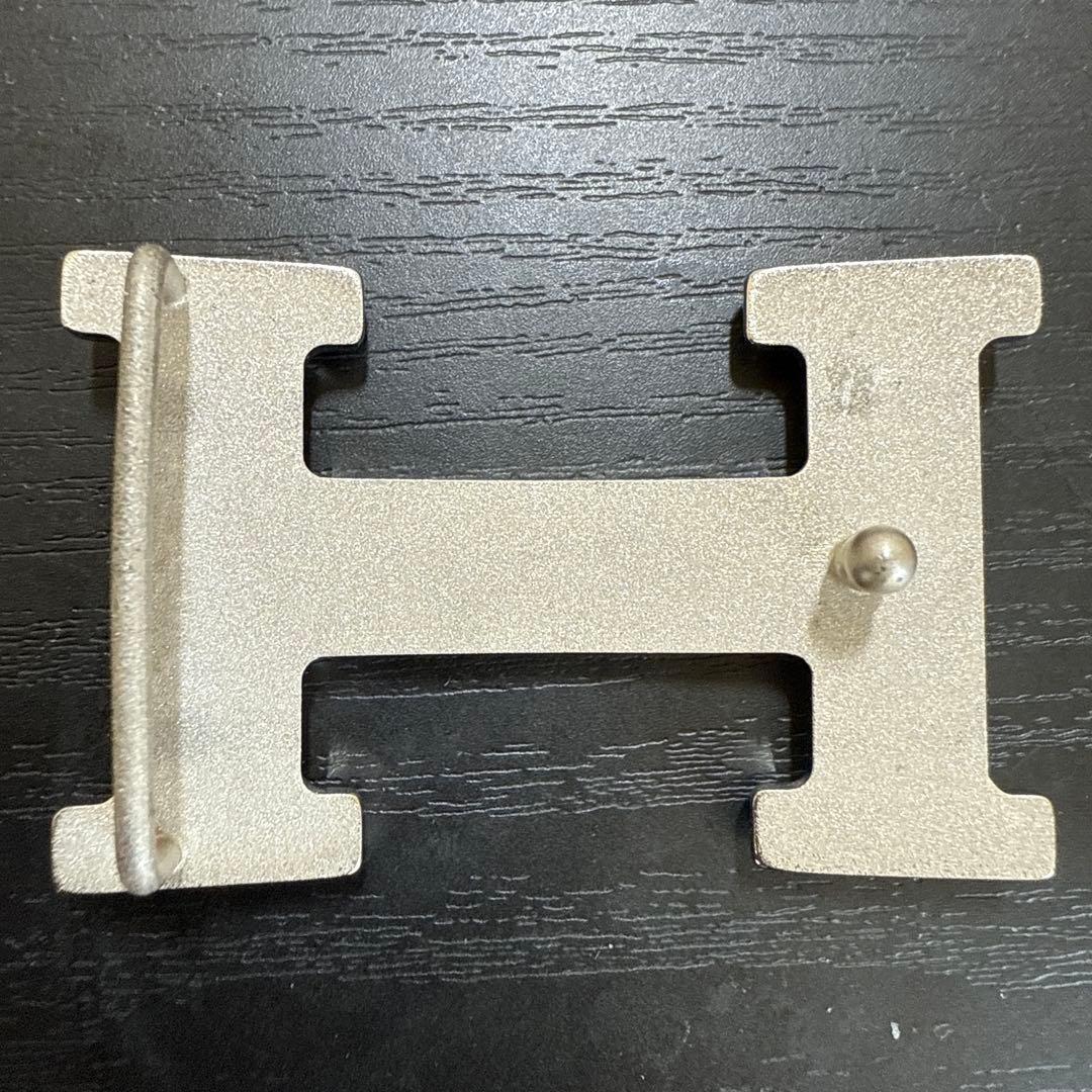 HERMES エルメスコンスタンスリバーシブルベルト65 マットシルバー　美品