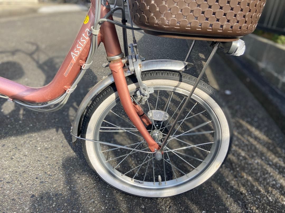 電動アシスト三輪車 ピンク 前後バスケット付き