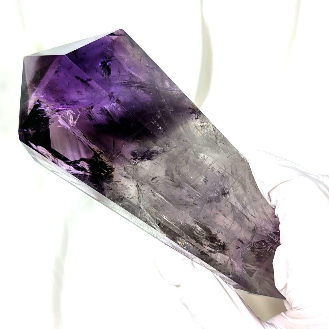 アメジスト磨き石（台座付き）