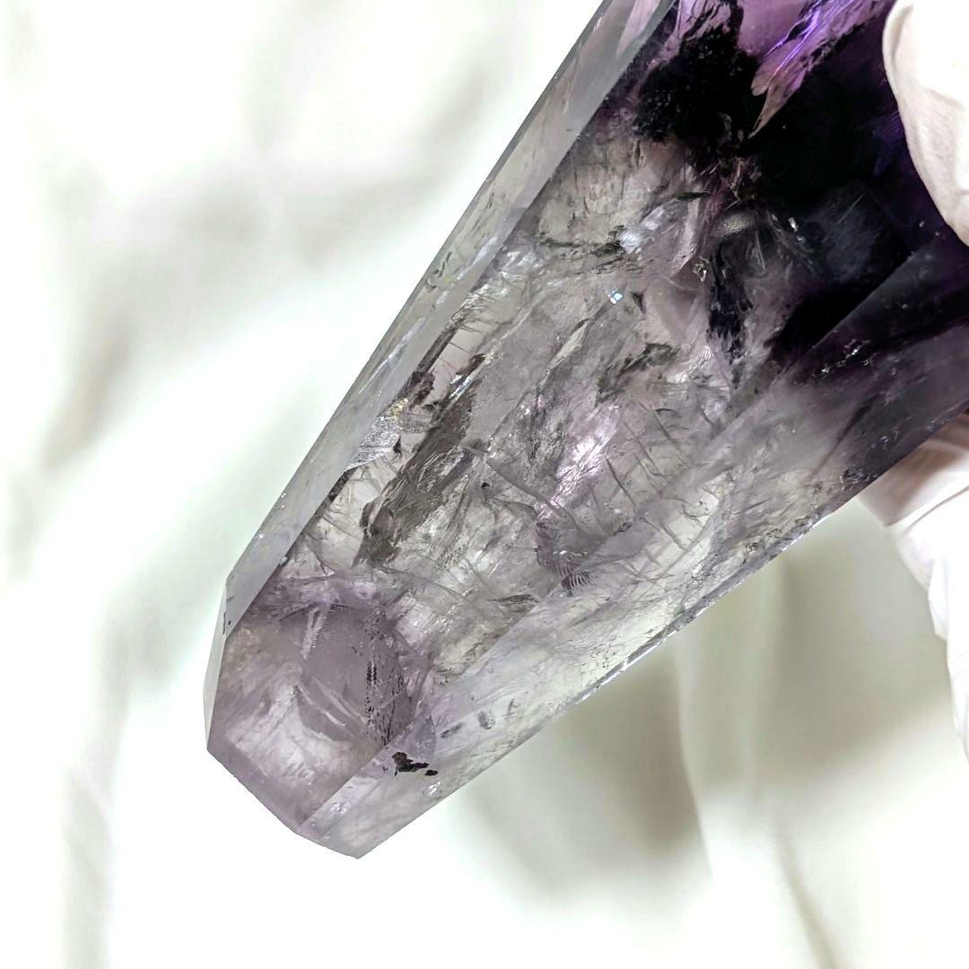 アメジスト磨き石（台座付き）