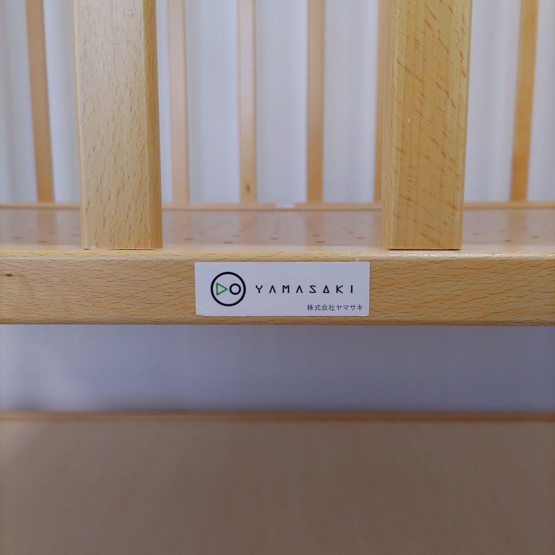 【イーナ】ヤマサキ　ベビーベッド　ツーオープン　ハイタイプ