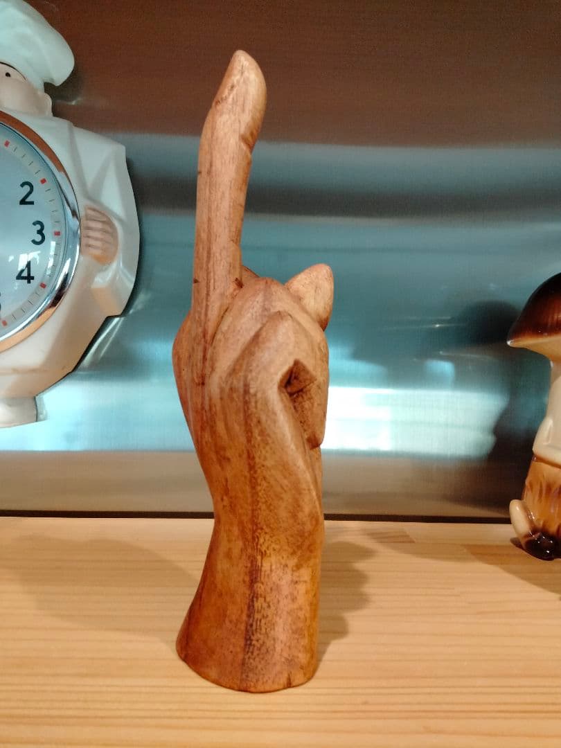 Fuck 　ファックユー　ハンド　手　置物　ビンテージ　反戦　20cm