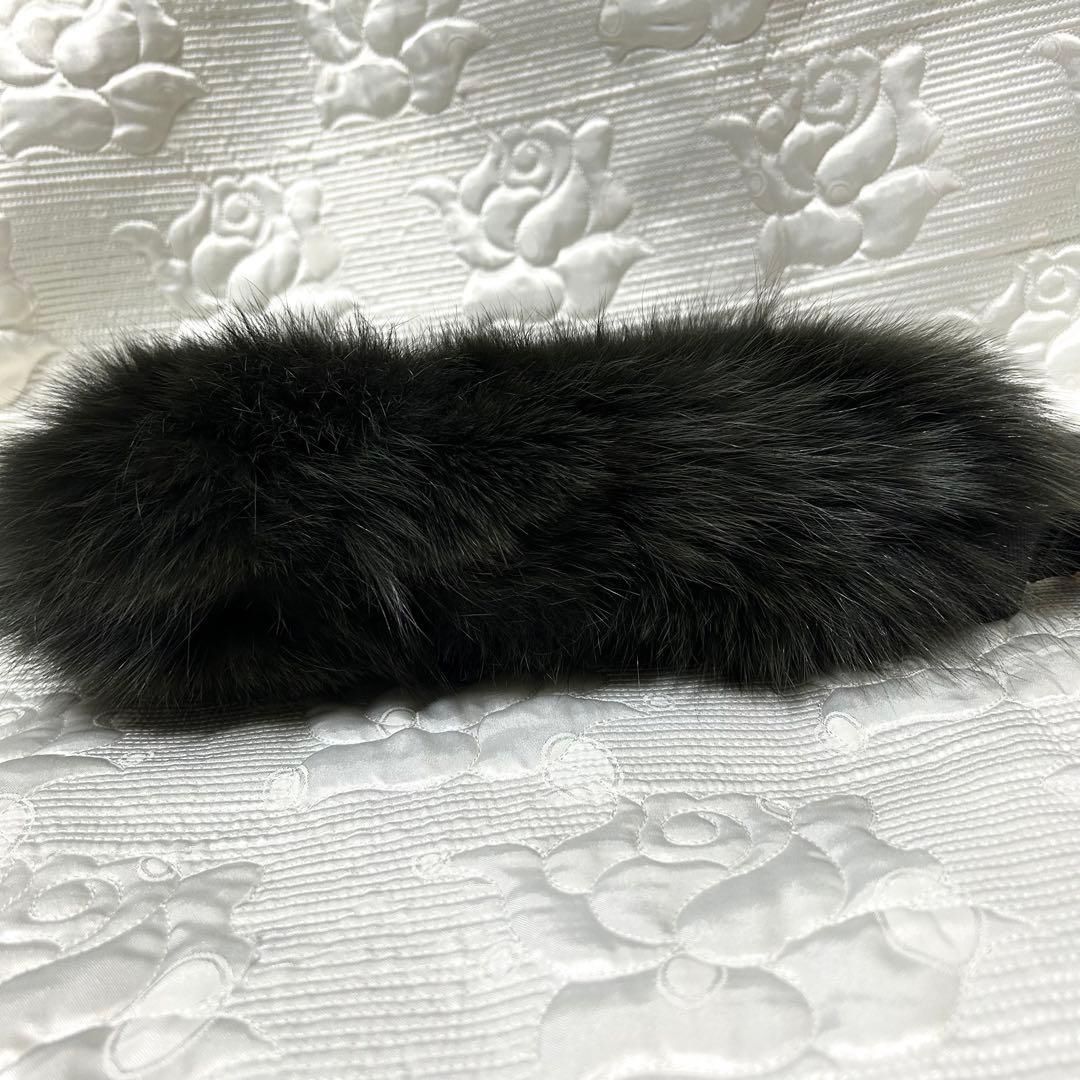 【美品】VIOLAd'ORO フォックスファー　レザー　ボディバッグ　グレー系